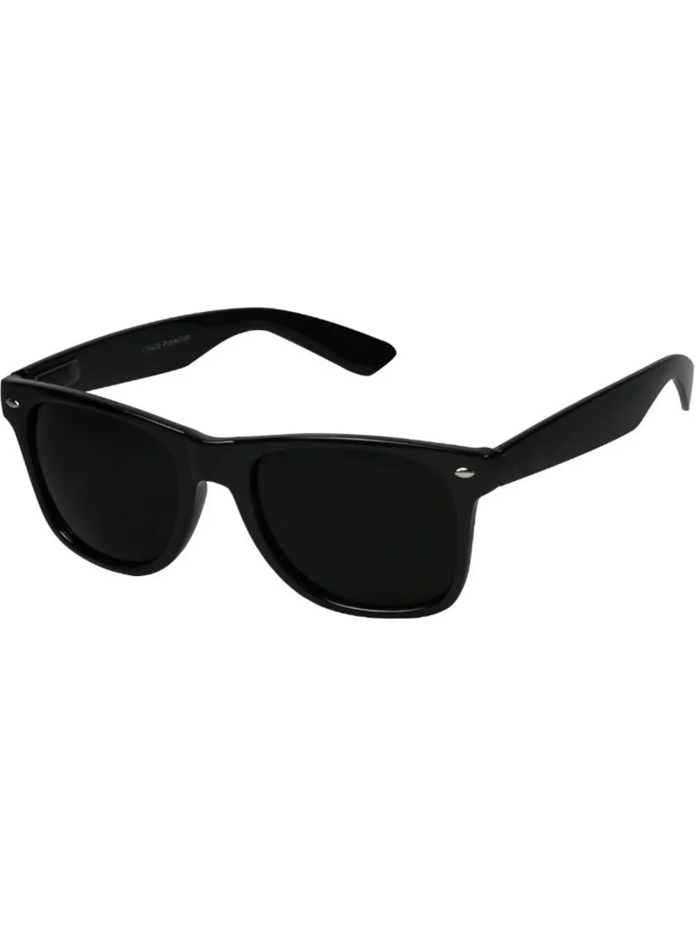 80s Vintage Retro Inspired Super Dark Black Sunglasses with UV Protection